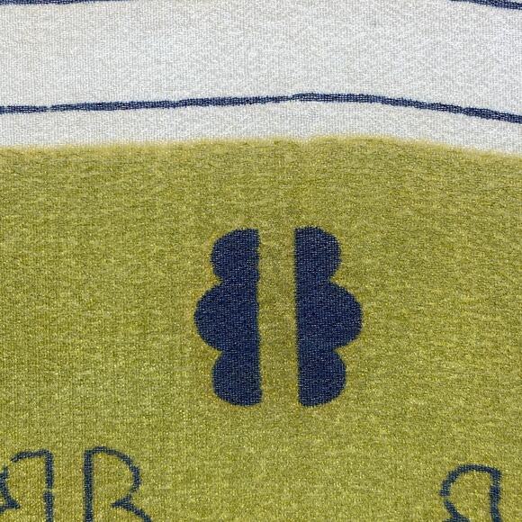 Silk Chiffon Scarf Hand Rolled Geometric Printed Wrap Square Green Black 31" Vtg - Picture 5 of 13